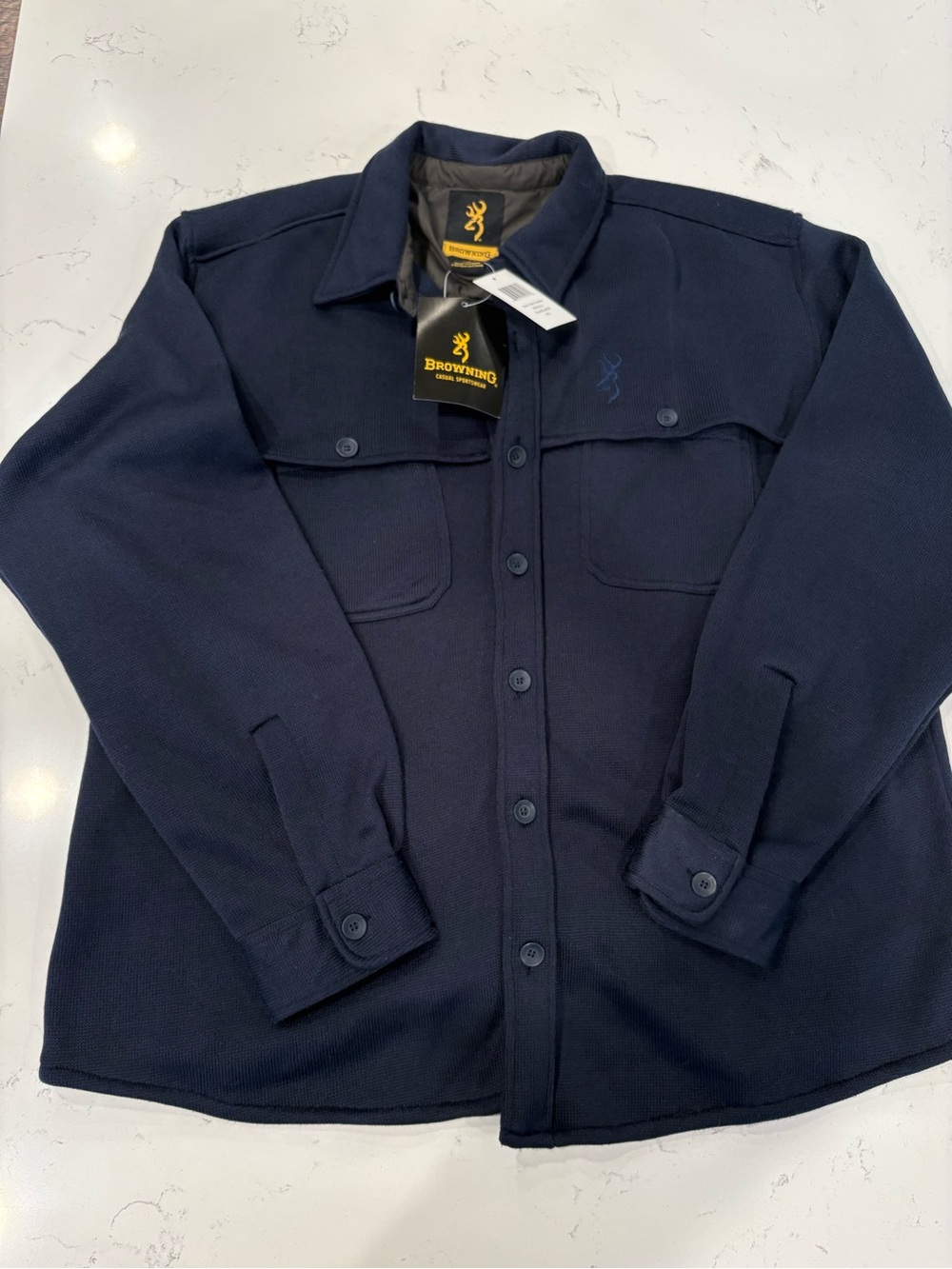 Browning Navy Men's Lightweight Shirt Jacket Size XXL NWT